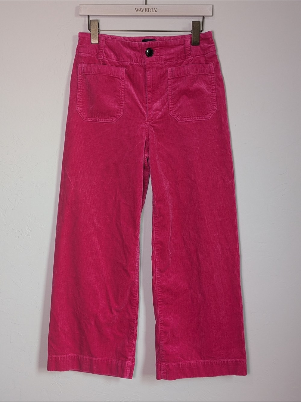 Mauve By Anthropologie The Colette Pink Corduroy Retro 27 Cropped Wide Leg Pant